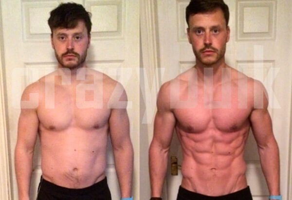 John Before After Cutting Cycle using Crazy Bulk cutting stack